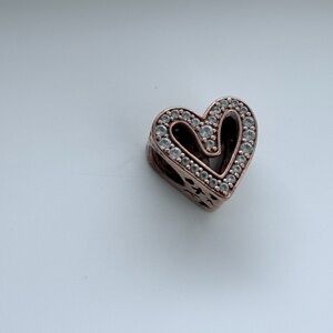 Elegant Heart-Shaped Rose Gold Charm